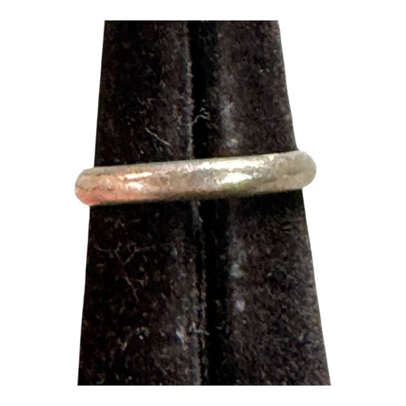 Vintage Sterling Silver Navajo Ring Turquoise Size 4 Handcrafted Native American - Picture 8 of 15